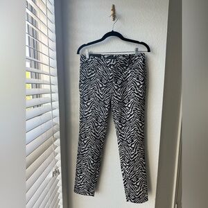 NWT 🏷️ BANANA REPUBLIC MODERN SLOAN ZEBRA PANTS SIZE 2